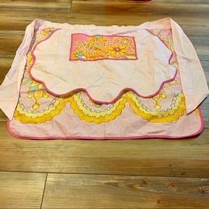 Vintage Reversible Apron Pink Yellow Floral